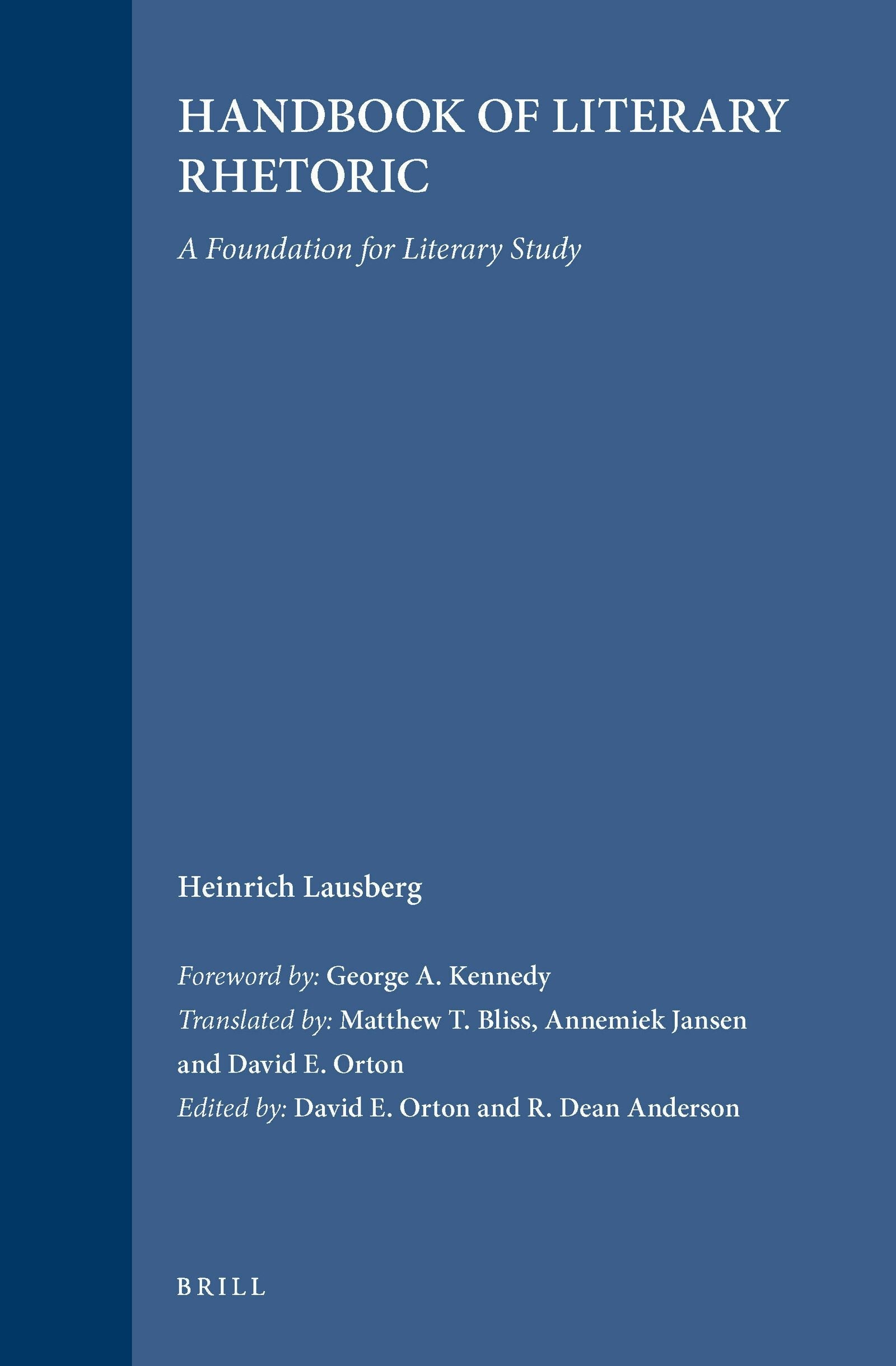 Book cover image for Handbook of Literary Rhetoric ISBN: 9789004107052